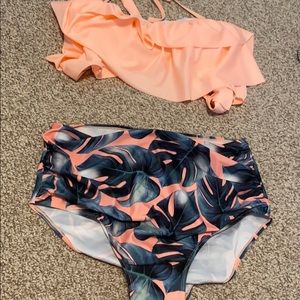 leafy swimsuit set